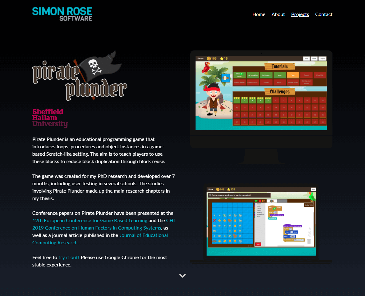 Simon Rose Software - Projects